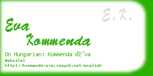 eva kommenda business card